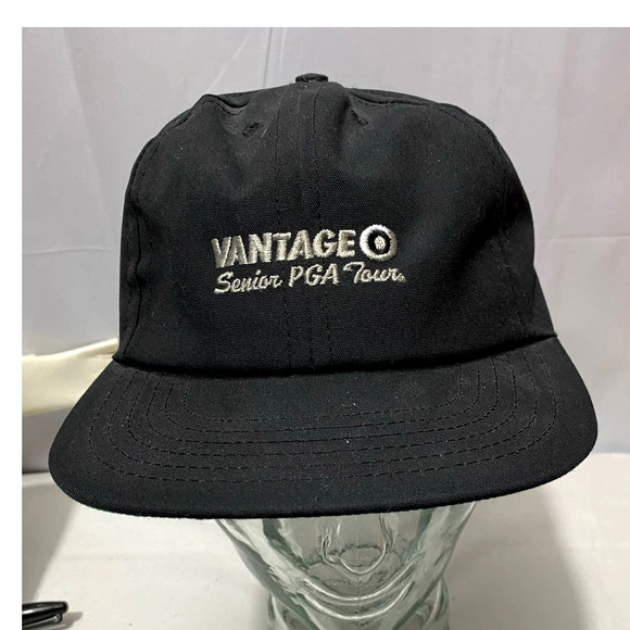 Vintage Vantage Championship Golf Strapback Hat Cap Senior PGA Tour Made In USA - Picture 1 of 9
